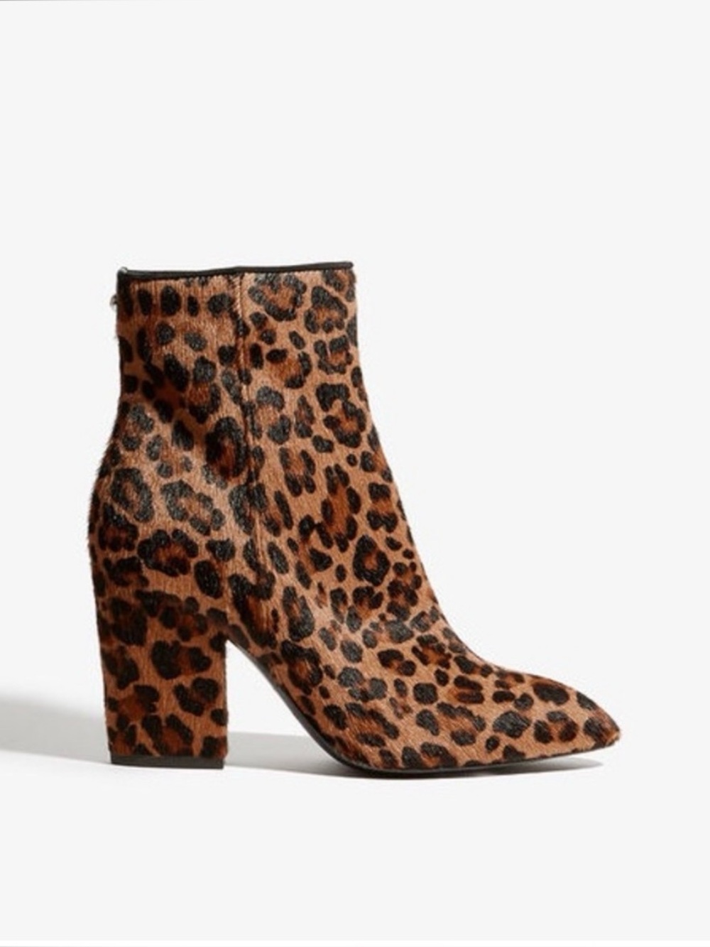 Karen Millen Leopard Print Block Heel Ankle Boot - Women's 37/6.5 US